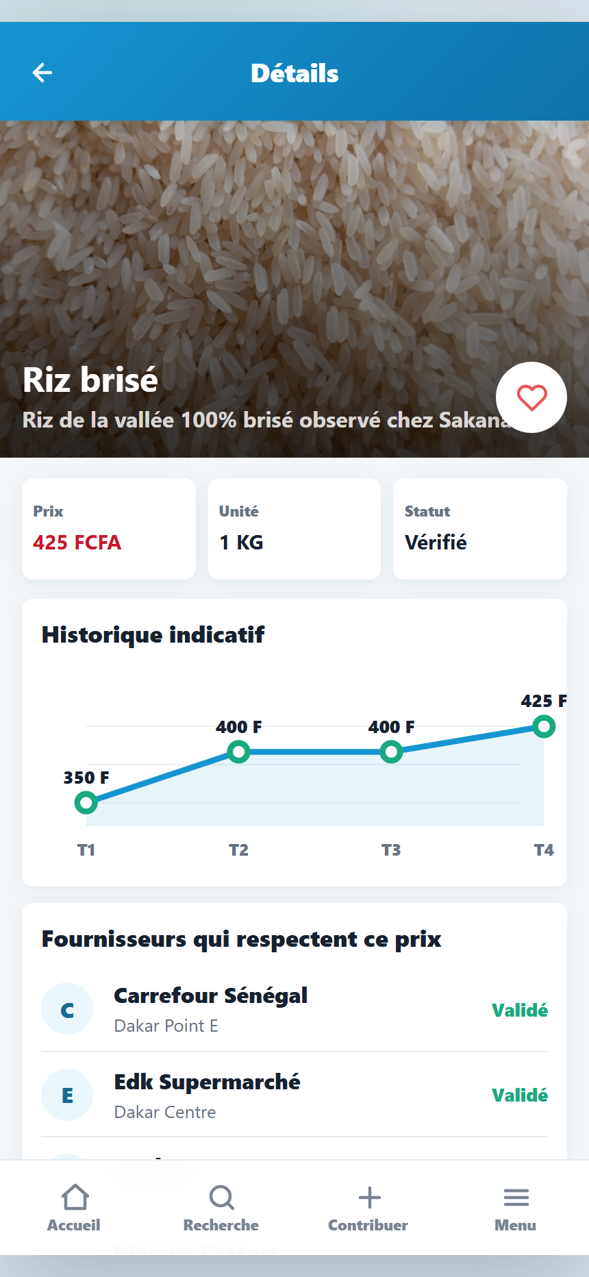 Détail riz brisé